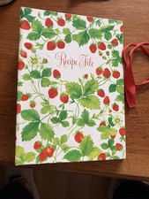 Vintage Hallmark Recipe File Strawberry Accordion Kitchen Cooking 