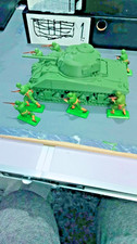 1/32 3d printed ww2 sherman thank+7 britains soldiers.