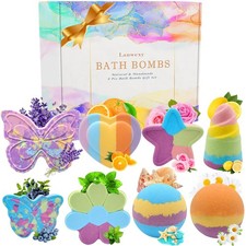 Bath Bombs,Lanwexy 8 Large Bath Bombs Set for Women Organic Natural Handmade