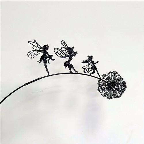 Metal fairy dandelion - metal, ornament