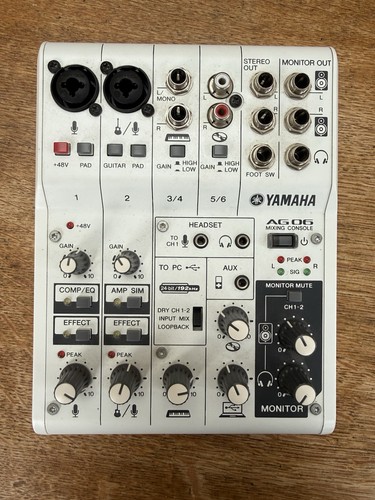 Yamaha ag06 channel - 6-channel, mixer