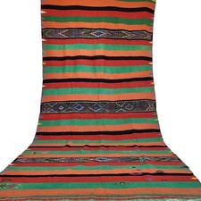 Vintage Moroccan Berber Rug Handwoven Wool Art 40+ Years Old Kilim Azilal Carpet