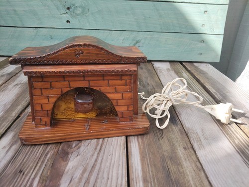 Vintage lamp wooden fire - vintage,