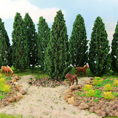 10x model pine trees 15cm - model, high