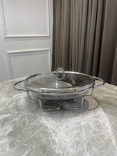Pyrex Glass Chafing Dish w/