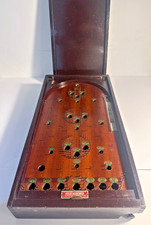 Corinthian 24 Tournament Board Bagatelle Vintage Game Wooden Pinball lid 1930