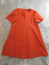 COS Dress Womens 8 Orange Short Sleeve A Line Shift Pockets Cotton Capsule