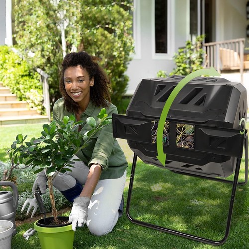 Composter waste bin - bin, dual