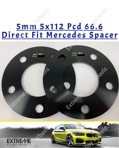 Alloy wheel spacers 5mm 2 - alloy,