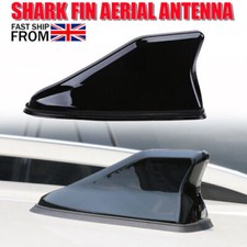 Car Shark Fin Antenna Auto Roof Aerial with FM/AM Radio Signal Black Universal