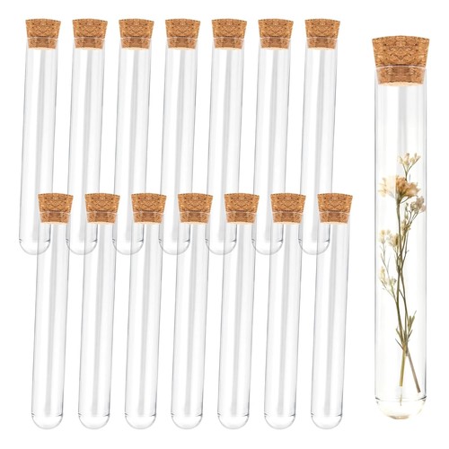 15pcs clear plastic test tubes - plastic,