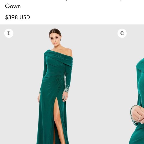 Mac duggal size - mac, green