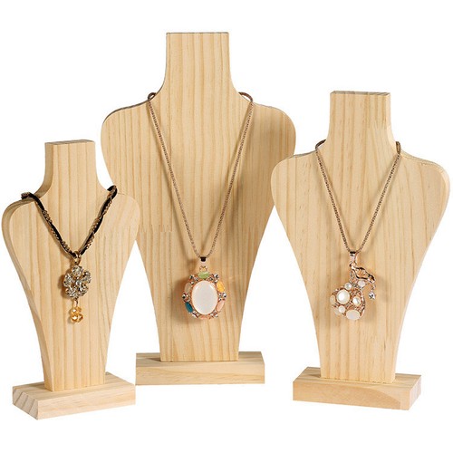 Wooden necklace stand pendant - wooden,