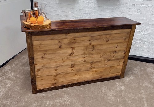 Handmade wooden home bar - wooden, pub
