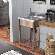 Restaurant Sink Garage Stainless Steel Sink Laundry Washing Tub Utility Sink