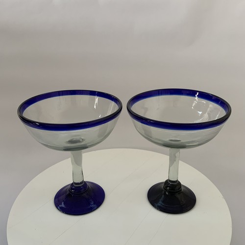 Blue rim large martini - blue,