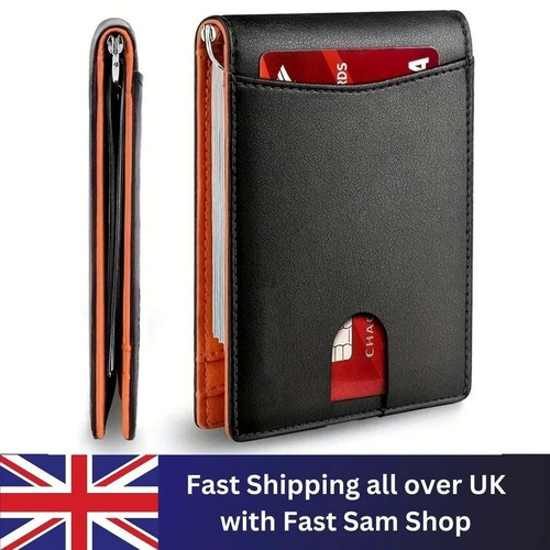 Genuine leather slim - leather, wallet