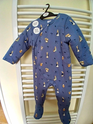 Peter rabbit blue - blue, cotton