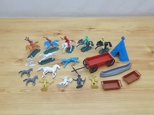 Vintage plastic cowboys - plastic, &