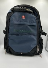 Swiss Gear Backpack 18in Laptop Bag With USB & Waterproof Cover Blue/Black