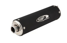 SIP LAMBRETTA  VESPA EXHAUST MOTORCYCLE  END CAN SILENCER BLACK  25 x  77 x 260