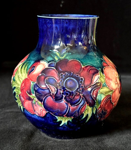 Moorcroft anemone flowers vase - anemone,