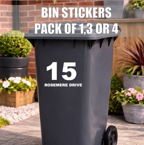 Personalised bin number - bin,
