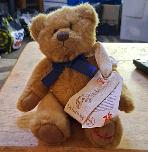 Hamleys mini brown plush teddy - mini,