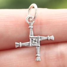 925 Sterling Silver Saint St Brigid's Cross Pendant Charm Fortunate Celtic