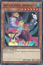 YU-GI-OH CARD: AQUAACTRESS AROWANA - SUPER RARE - DRL2-EN041 - 1st EDITION