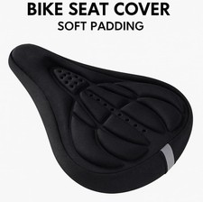 Soft Gel Bike Seat Cover Padded Cushion Saddle for Comfort Universal Fit