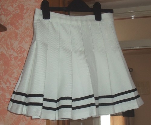 White pleated tennis skirt - pleated,