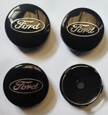 4x Ford Alloy Wheel Hub Centre Cap Set of 4 Center Caps 60mm Black Silver