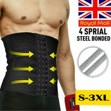MEN'S WAIST TRAINER BODY SHAPER TUMMY CONTROL BELT BELLY FAT BURNER SLIM CORSET