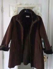 Gorgeous Brown Suede Fur Style Afghan Shearling Style Coat Wallis M 10 12 