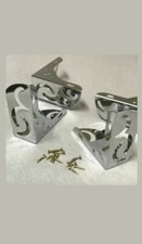 4 X SILVER CHROME METAL CORNER