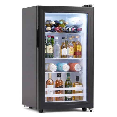 92l drinks cooler fridge - 92l, glass