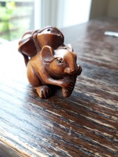 2" Boxwood hand carved mouse