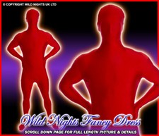Unisex Zentai Suit Catsuit Red