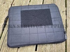 KOMBAT UK TABLET CASE - Black Padded iPad Protector MOLLE Admin Util Pouch Cover