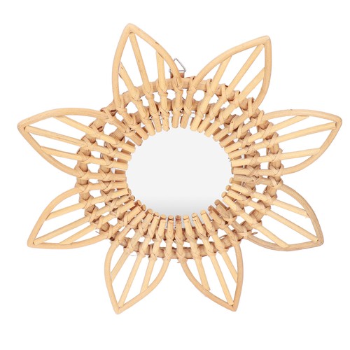 Rattan wall hanging mirror - wall,