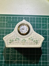 Belleek Killarney Shamrock 3 3/4" Small Desk Clock
