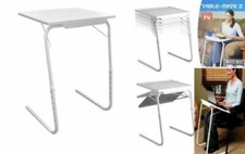 FOLDING PORTABLE TV DINNER DESK SERVING TRAY TABLE MATE TRAY LAP TRAY ADJUSTABLE