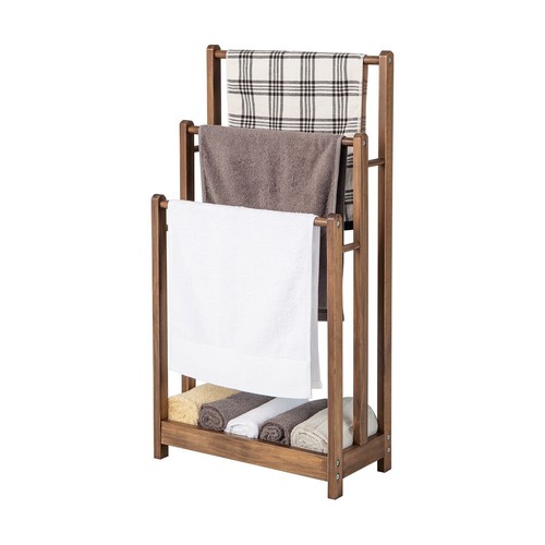 Tier wooden towel rack - towel,
