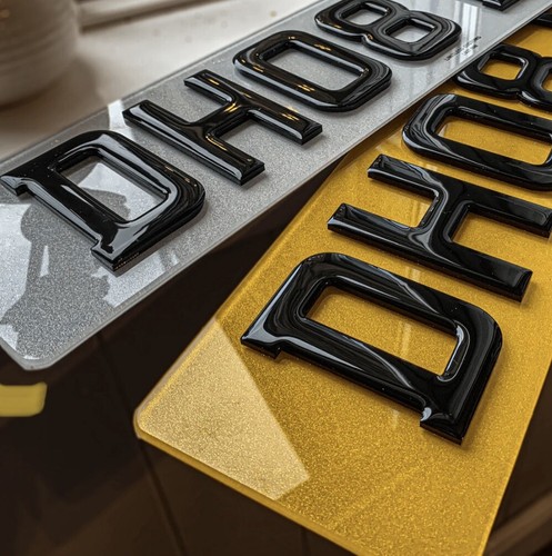 Gel number plates - 3d,