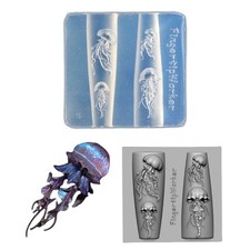 Jellyfish Nail Art Mold Silicone Stamping Kit Embossing Nail Accessories Mould