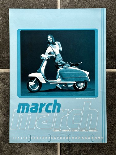 Vintage lambretta calendar - lambretta,