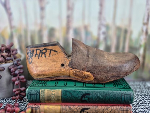 Vintage wooden clog - wooden,