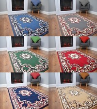 Traditional Rug Runner Classic Chinese Design Floral Soft Low Pile Large Mat