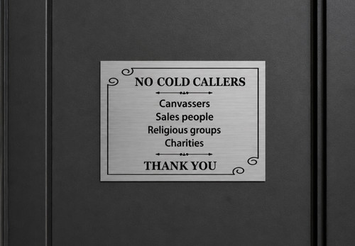 Cold callers sign - no,